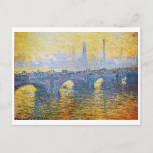 Waterloo Bridge, Gray Weather, 1900 Claude Monet Postkarte
