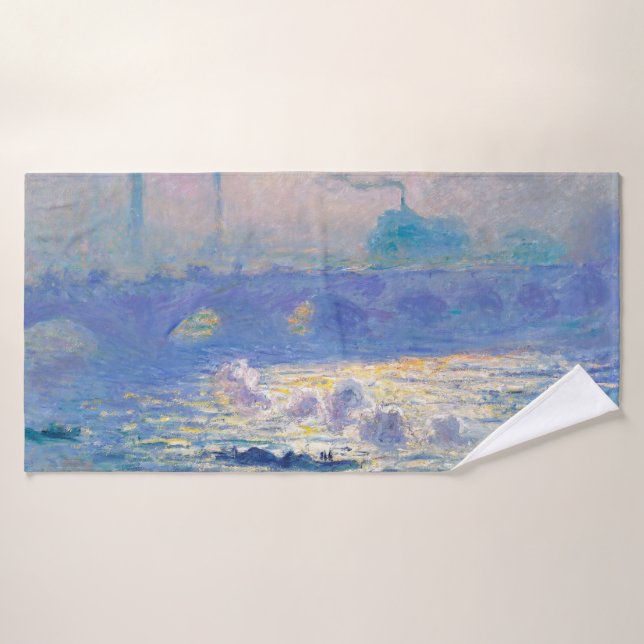 Waterloo Bridge (London), Monet Badehandtuch (Badehandtuch)