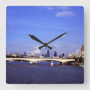 Waterloo Bridge Quadratische Wanduhr