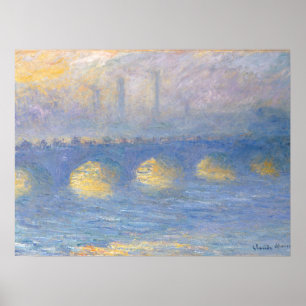 Waterloo Bridge, temps couvert   1904 Poster