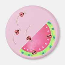 Watermelon-2¼-Zoll-Circle-Magnet