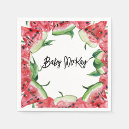 Watermelon Baby Girl Dusche Napkins Serviette