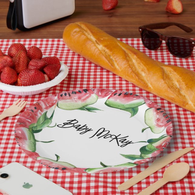 Watermelon Baby Girl Shower Paper Teller (Picknick)