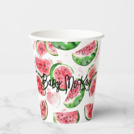 Watermelon Baby Girl Shower Pappbecher