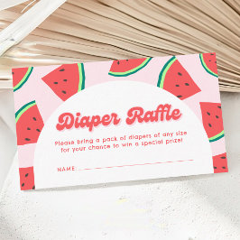 Watermelon Baby Showdiaper Raffle Ticket Begleitkarte