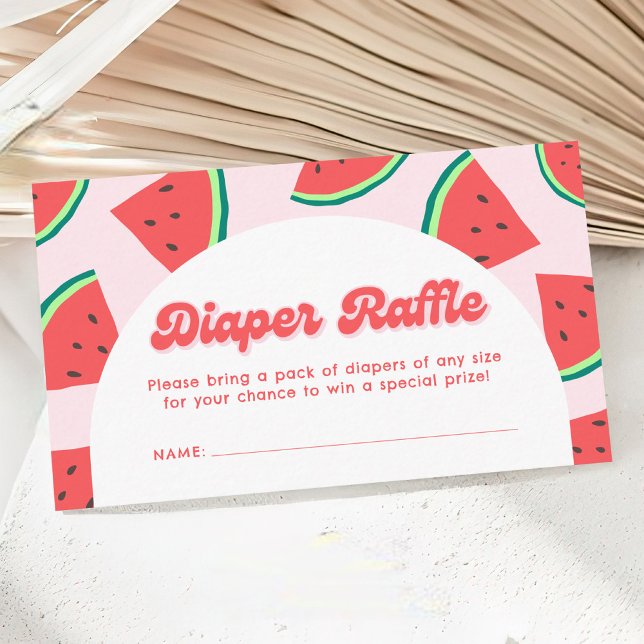 Watermelon Baby Showdiaper Raffle Ticket Begleitkarte (Von Creator hochgeladen)
