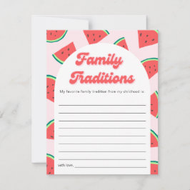 Watermelon Baby Shower Family Tradition Spielkarte Einladung
