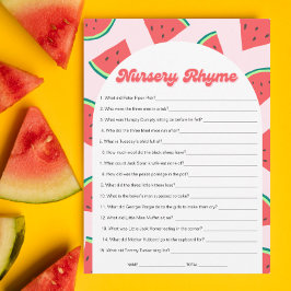 Watermelon Baby Showroom Kinderzimmer Rhyme Game C Einladung