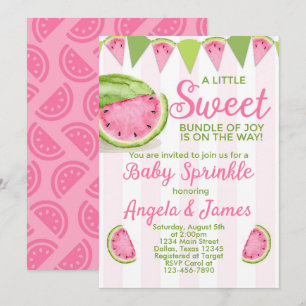 Watermelon Baby Sprinkle Invitation Invitation