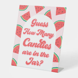 Watermelon Babydusche schätzt, wie viele Candies G Sockelschild