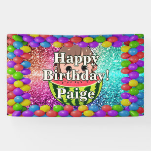 Watermelon Bannière d'anniversaire personnalisées