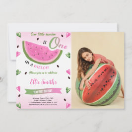 Watermelon Birthday Foto Einladung