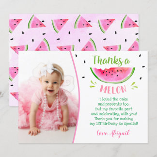 Watermelon Birthday Merci Cartes