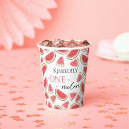 Watermelon Birthday, One in Melon Birthday Party Pappbecher