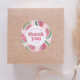 Watermelon Birthday Runder Aufkleber