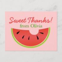 Watermelon Bite Sweet Danke Postcard