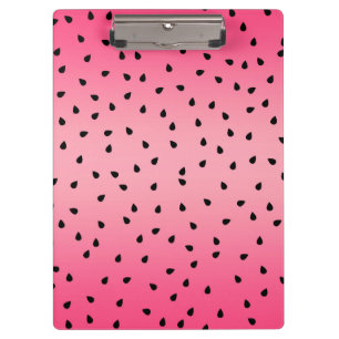 Watermelon Black Seeds Summer Vibes Juicy Pink Klemmbrett