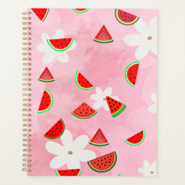 Watermelon Bloom - Fun Summer Floral Pattern" Planer