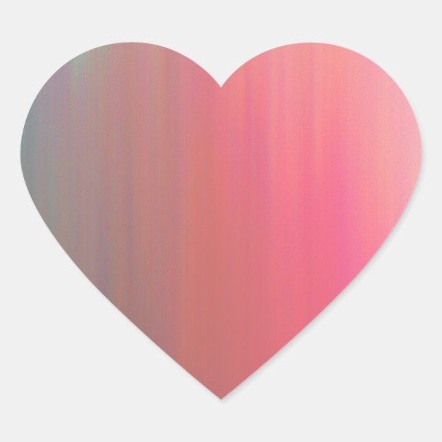 Watermelon Blush Heart Sticker (Vorderseite)