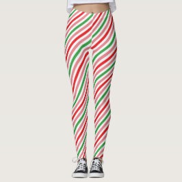 Watermelon Candy Cane Muster Leggings