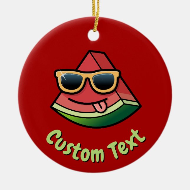 Watermelon Cartoon Keramik Ornament (Vorne)