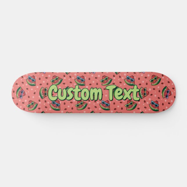 Watermelon Cartoon Muster Skateboard (Horizontal)
