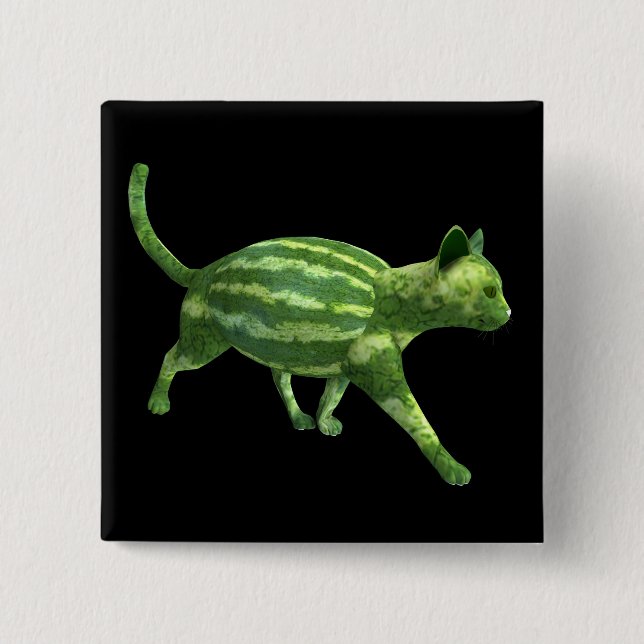 Watermelon Cat Button (Vorderseite)