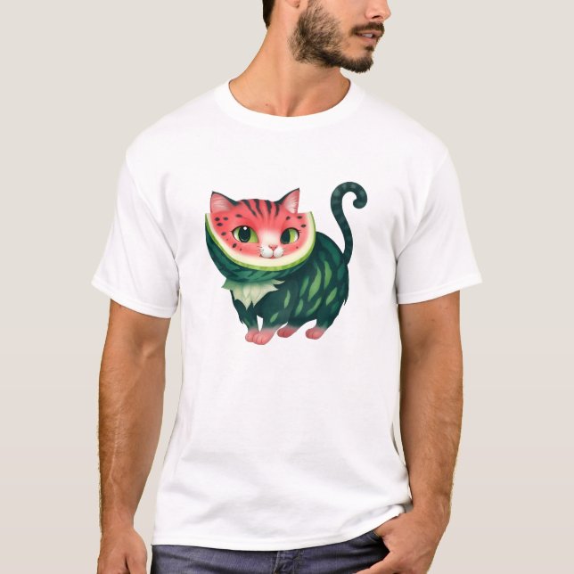 Watermelon Cat T-Shirt (Vorderseite)