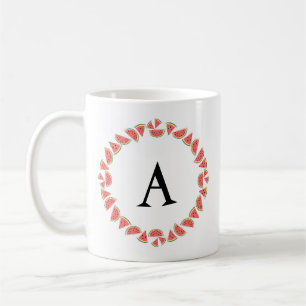 Watermelon Circle Monogram Kaffeetasse