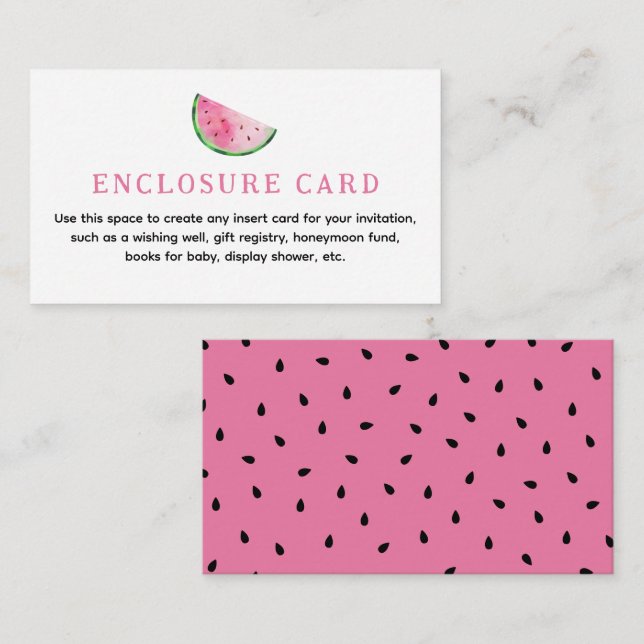 Watermelon Custom Enclosure Card Begleitkarte (Vorne/Hinten)