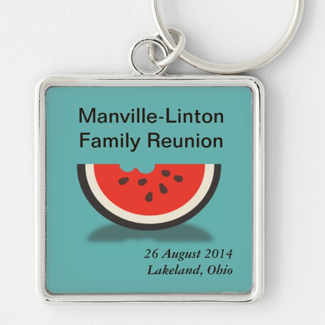 Watermelon Custom Family Wiedersehen Souvenir Keyr Schlüsselanhänger (Vorne)