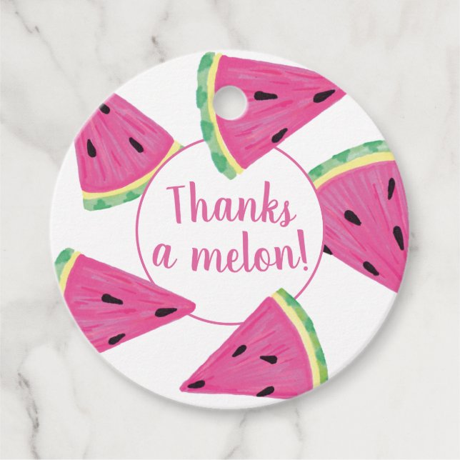 Watermelon Danke an Melon Geschenkanhänger (Vorderseite)