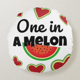 Watermelon Delft : Un dans un Melon Coussin rond