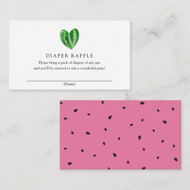 Watermelon Diaper Faltkarte Begleitkarte (Vorne/Hinten)