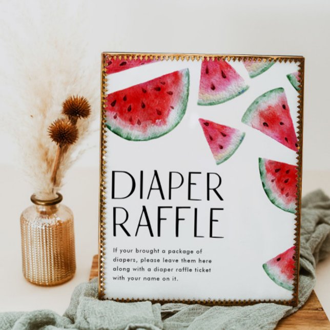 Watermelon Diaper Raffle Sign Poster (Von Creator hochgeladen)