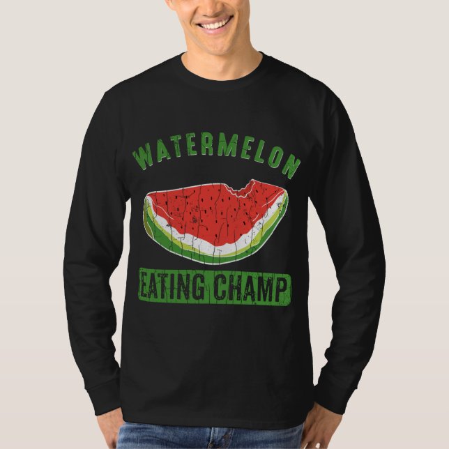 Watermelon Eating Champ Funny Summer Frucht Lover  T-Shirt (Vorderseite)