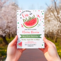 Watermelon Eins Geburtstag im Melon Einladung
