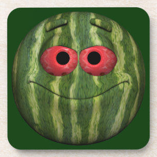 Watermelon Emoticon Getränkeuntersetzer