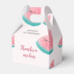 Watermelon First Birthday Dank an Melon Geschenkschachtel