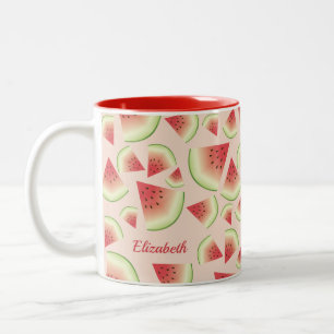 Watermelon Fruchtscheiben Muster und Individuelle Zweifarbige Tasse