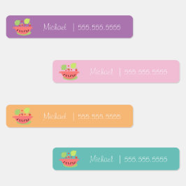 Watermelon Fruchtschule Klassenessen Name Nummer Etiketten