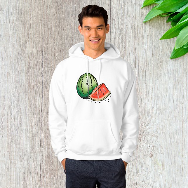 Watermelon Fruit Food Mens Sweat - shirt à capuche (Créateur téléchargé)