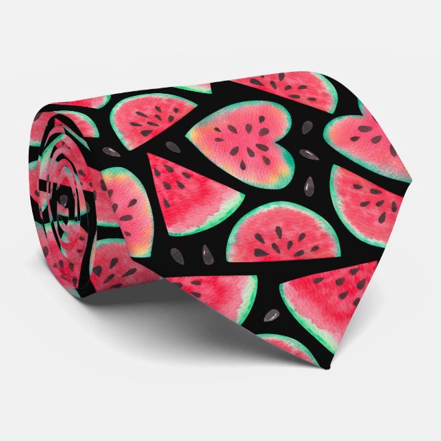 Watermelon Fruit Pattern Necktie Krawatte (Gerollt)
