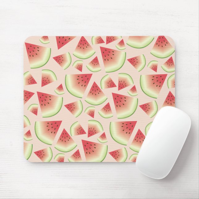 Watermelon Fruit Slices Muster Mousepad (Mit Mouse)