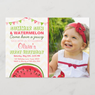 Watermelon Geburtstag Einladung Sonne Sommer Party