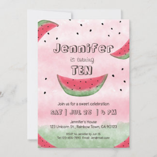 Watermelon Geburtstagseinladungen Einladung