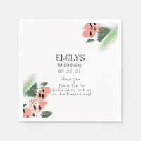 Watermelon Geburtstagsparty Brush Strokes Painterl