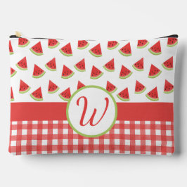 Watermelon Gingham Zubehörtasche
