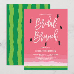 Watermelon Gradient Modern Bridal Brunch Einladung