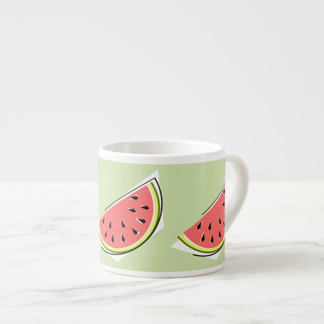 Watermelon Green Slice Espressotasse (Vorderseite Rechts)